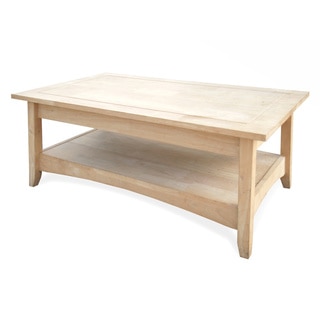 Unfinished Solid Parawood Bombay Tall Lift-top Coffee Table