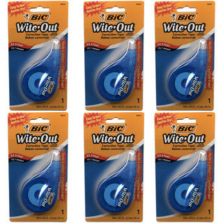 BIC EZ Correct White 33.3-foot Correction Tape (Pack of 6)