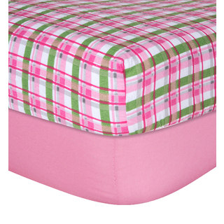 Trend Lab Girls' Pink Flannel Crib Sheet (Set of 2)