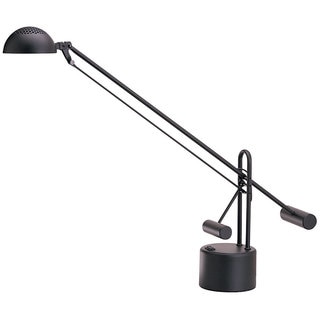 Matte Black 1-light Halogen Desk Lamp