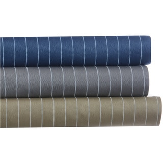 Eddie Bauer Grey Pinstripe Cotton Sateen 4-piece Sheet Set