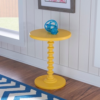 Powell Seaside Yellow Round Spindle Table