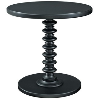 Powell Seaside Black Round Spindle Table
