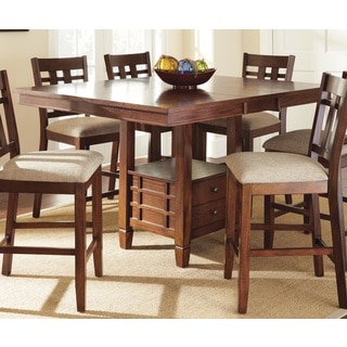 Greyson Living Blake Medium Oak Counter-height Dining Table with Self Storing Butterfly Leaf
