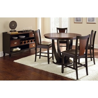 Greyson Living Olivia Two-tone Cherry and Black Counter-height Dining Set