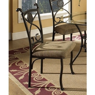 Browning Dark Brown Metal and Beige Dining Chair (Set of 4) by Greyson Living