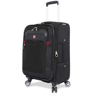 SwissGear Black 24.5-inch Medium Spinner Upright Suitcase