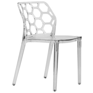 LeisureMod Cove Clear Dining Chair
