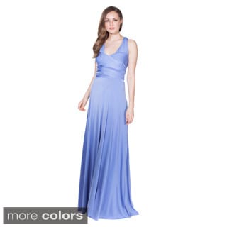 Women's Long Maxi Dress Convertible Wrap Cocktail Gown Bridesmaid Multi Way Dresses One Size Fits 0-12