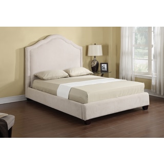 Emerald Lilian Vanilla Chenille Upholstered Bed Set
