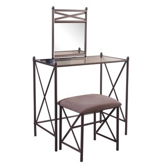 Oh! Home Hollywood Vanity Table, Stool & Mirror