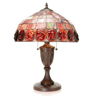 Tiffany-style Scarlet Turtleback Table Lamp