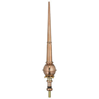 Good Directions Single-ball Smithsonian Polished Copper Finial