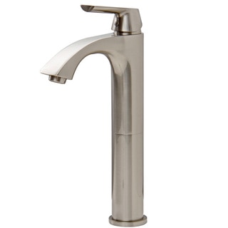 VIGO Linus Bathroom Vessel Faucet in PVD Brushed Nickel