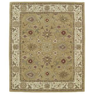 Hand-tufted Anabelle Camel Kashan Wool Rug (7'6 x 9')