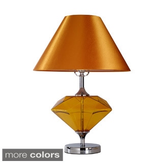 Elegant Designs Colored Glass Gem-shaped Table Lamp