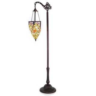 Tiffany-style Hercules Stained Glass Floor Lamp