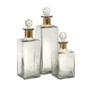 Hampshire Etched Decanters (Set of 3)