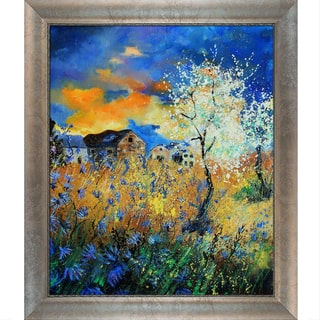 Pol Ledent 'Blue cornflowers ' Framed Fine Art Print