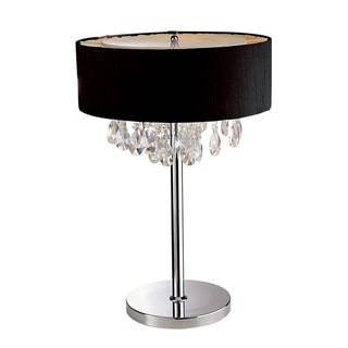 Elegant Designs Romazzino Chrome Finished Crystal Table Lamp