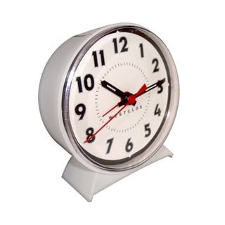 WestClox White Keywound Alarm Clock