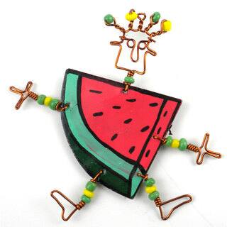 Dancing Girl Melon Slice Pin (Kenya)