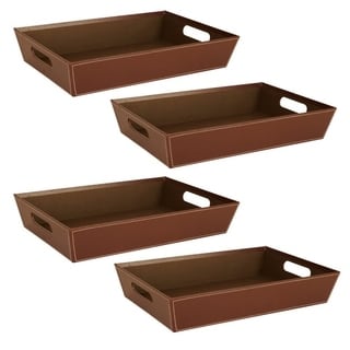 Wald Imports Brown Paperboard Tray (Set of 4)