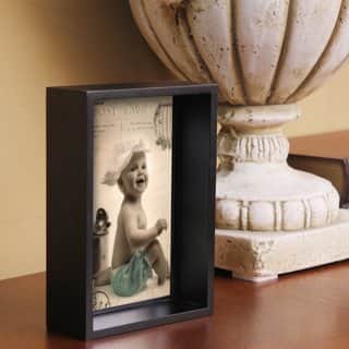 Adeco Decorative Black Wood 5x7-inch Photo Frame