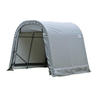 Shelterlogic Outdoor Round Grey Storage Shed 8' x 8' x 8'