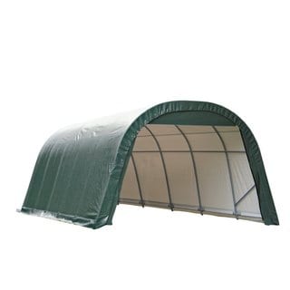 Shelterlogic Outdoor Round Garage Boat/ Car Green 14 x 12 x 28-foot Storage Shed