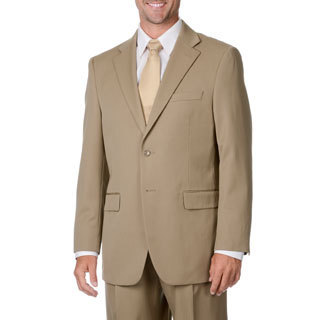 Cianni Cellini Men's Tan Wool Gabardine Suit