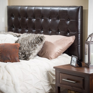 Austin Adjustable King/California King Tufted Bonded Leather Headboard by Christopher Knight Home