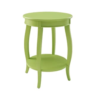 Powell Seaside Lime Round Table with Shelf