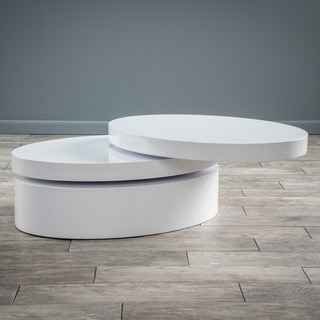 Small Oval Mod Rotatable Coffee Table by Christopher Knight Home