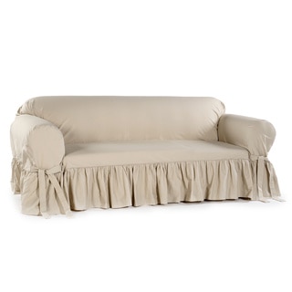 Ruffled Cotton Sofa Slipcover