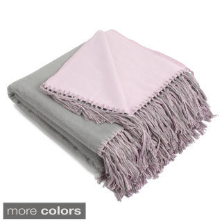Brushed Rayon from Bamboo Viscose Reversible Bi-color Throw
