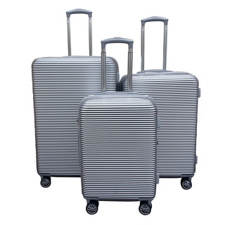 Kemyer Elite Silver 3-piece Polycarbonate Hardside Spinner Luggage Set