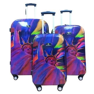 Dominic Pangborn Liberty 3-piece Polycarbonate Hardside Spinner Luggage Set