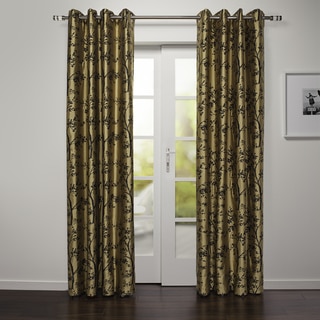 Mikassa Collection Faux Silk Grommet Top Curtain Panel