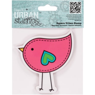 Papermania Cling Urban Stamp 4"X4"-Bird