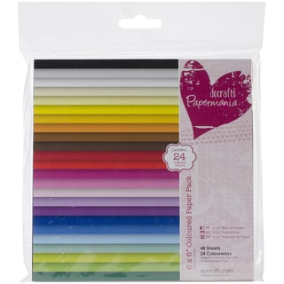 Papermania Paper Pack 6"X6" 48/Pkg-24 Solid Colors