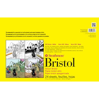 Strathmore Smooth Bristol Paper Pad 11X17-100lb 24 Sheets