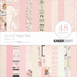 Kaisercraft Paper Pad 12"X12" 48/Pkg-Peekaboo Girl