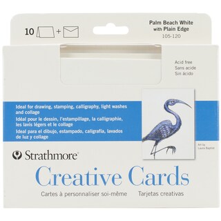 Strathmore Cards & Envelopes 5X7 10/Pkg-Palm Beach/Plain Edge