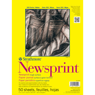 Strathmore Smooth Newsprint Paper Pad 18X24-32lb 50 Sheets