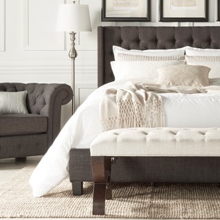 Naples Wingback Button Tufted Upholstered Queen Bed by SIGNAL HILLS