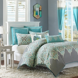 Madison Park Tara Cotton 7-piece Comforter Set Including Euro Sham & Decorative Pillows
