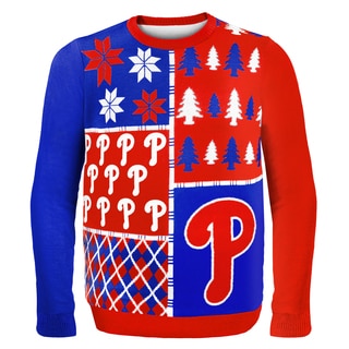 Forever Collectibles MLB Philadelphia Phillies Busy Block Ugly Sweater