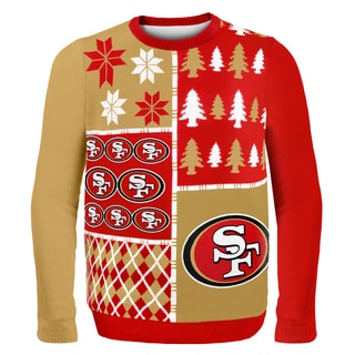 Forever Collectibles NFL San Francisco 49ers Busy Block Ugly Sweater