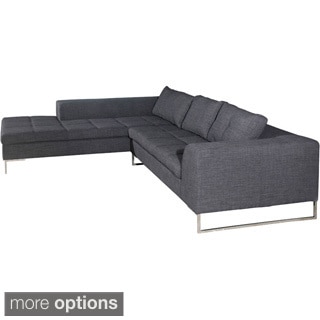 Aurelle Home Kapri Charcoal Sectional Sofa